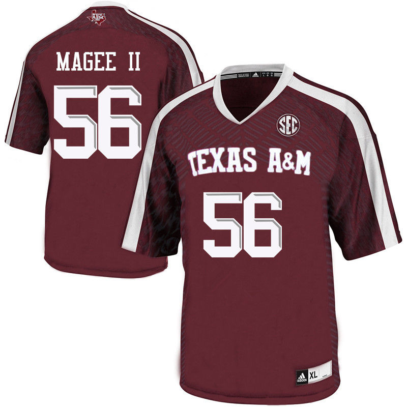 Men #56 Keeath Magee II Texas A&M Aggies College Football Jerseys-Maroon - Click Image to Close